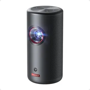 NEBULA Capsule 3 Laser Projector, Upgraded with Google TV and Official Netflix, Mini Smart TV Projector with Wi-Fi, Outdoor Portable Projector, Dolby Digital, 120-Inch Screen, 2.5H Built-In Battery