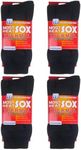 Thermal Socks for Men Thick Insulated Heated Socks Winter Warm Socks for Cold Weather, A-Black(4 Pairs)