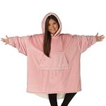 THE COMFY Original JR | The Original Oversized Sherpa Wearable Blanket for Kids, Seen On Shark Tank, One Size Fits All (Blush)