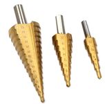 Wagela Drill Bit Sets Damaged Bolts Screws Drill Bits Screw Drivers 5pcs/Set Damaged Broken Screws Extractor Removal Tool (3 Pcs HSS Step Drill Bit)