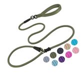 Slip Lead Dog Leash Strong Nylon Rope Leash Anti-Choking Anti-Pull and Outdoor Walking Training Lead for Small Medium Large Dogs (Army Green, 1/2"×6ft)