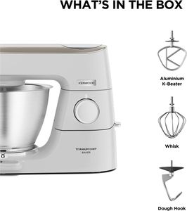 Kenwood Titanium Chef Baker Stand Mixer 5L – White