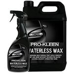 1 x 5 Litre with 750ml Pro-Kleen Car Waterless Wash And Carnauba Wax Polish Cleaner