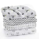 blanket for new born kids 100% Organic Pure Cotton Muslin Baby Swaddle Blanket, Wrap Cloth Cotton Swaddle for Newborn Baby Cotton Swaddle Blanket-Pack of 4 with Size 120X100 CM - World of Grey