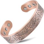 MagnetRX® Magnetic Copper Bracelets for Men – Effective 99.9% Pure Copper Bracelet for Men – Adjustable Copper Magnetic Bracelets (Irish Tree)