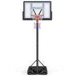 Basketball Hoop Outdoor, Yohood Basket Ball Hoop Portable Basketball Hoop and Stand 10ft Goal System Height Adjustable Basketball Stand for Kids Youth Adults Backyard Driveway Indoor Garden