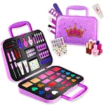 Toysical Makeup Kit for Girls, 51 PCS Pretend Makeup Set for Kids, Real Makeup Toys for Girls, Non Toxic, Princess Toys for Girls, Birthday Gift for 3 4 5 6 7 8 9 10 Years Old Children