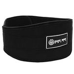 Elite Body Squad Weight Lifting Belt Pro Quality Neoprene Back Support Belt With Speed Fit Fastener And Stainless Steel Hook And Loop Design - 6” Wide Soft Feel Padding