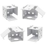 Waziaqoc 4PCS Blind Brackets, 1 Inch Low Profile Box Mounting Bracket for Window Blinds, White