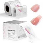 SAVILAND Plus Nail Forms: Reusable Sticky Nail Form for Builder Gel Super Adhesive Nail Extension Forms for Acrylic Nails with Precise Length Guide for Nail Art