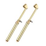 CZC AUTO Brass Tire Pressure Gauge, Dual Head Truck Air Gage, Accurate Mechanical Dually Chuck Wheel Service Checker for Truck Bus Car RV ATV Motorcycle Bike, 1-11kg/c㎡ 10-160lb/in2 (Brass, 2 Pack)