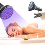 54W Face Tanning Lamp,Tanning Lamp Solarium for Home, All Skin Tones,180 ° Rotation Sun Lamp for Face and Body with Eye Mask, for Antique Bronze Skin with 18Pcs LEDs (Black)