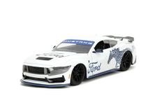 Jada Big Time Muscle 1:24 2024 Ford Mustang GT Dark Horse Die-Cast Car, Toys for Kids and Adults(White)