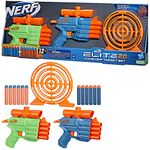 Nerf Elite 2.0 Face Off Target Set, Includes 2 Dart Blasters & Target & 12 Nerf Elite Darts, Toy Foam Blasters for Kids Outdoor Games