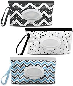 3 Pack Baby Wipes Dispenser Portable Wet Wipe Dispenser Bag Reusable Travel Baby Wipes Container Refillable Wet Wipe Carrying Case Holder for Diaper Bag Lightweight Travel Wipes Dispenser Cases