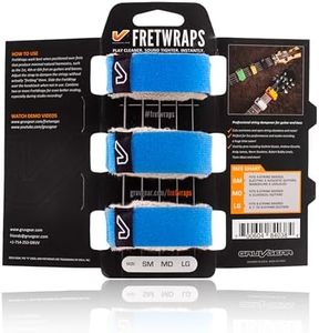 Gruv Gear FretWrap, Fret Wrap, String Dampener, Bass Mute, Guitar Fret Wrap, Acoustic Mute, GruvGear, Damper, Electric Guitar FretWrap, Resonance for Tapping & Recording - Pack of 3, Blue Large
