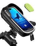 whale fall 360°Rotatable Bike Phone Holder Waterproof, Gifts for Men, Newest Bike Handlebar Bag with Reflective Strip Bike Cell Phone Holder for Phones Under 7''