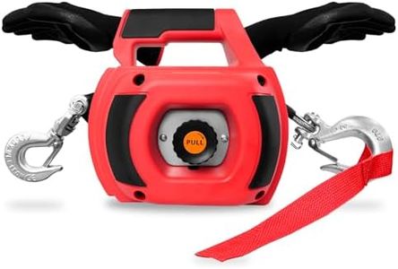 FITHOIST Portable Drill Winch, 1500LB Capacity Hand Winch with 40FT Steel Cable, 360° Swivel Hook, Powered by Cordless Drill for ATV UTV Trailer Loading, Lawn Tractor Pulling, Heavy Lifting & Dragging