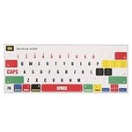 kwmobile QWERTY US English Keyboard Stickers Compatible with Apple MacBook Pro 13.3 M1 M2 (A2289 / A2251 / A2338) Keyboard Stickers - Multicolor