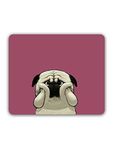 Cute Graphical Gaming Mouse pad, Printed Colorful Art Square Washable, Non Slip Rubber Base for Office Home Laptop Desktop by ZORI (Cute Pug)