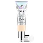 IT Cosmetics Your Skin But Better CC+ Cream, Light (W) - Color Correcting Cream, Full-Coverage Foundation, Anti-Aging Serum & SPF 50+ Sunscreen - Natural Finish - 1.08 fl oz