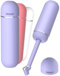 Portable Bidet for Travel & Camping - Manual Squeeze Handheld Peri Bottle for Feminine Hygiene, 3 Leak-Proof Seals, Extendable Sprayer with Rotating Nozzle for Men & Women (Purple)