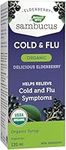 Nature's Way Sambucus Organic Cold and Flu Care – Elderberry Syrup Used in Herbal Medicine to Help Relieve Symptoms (Coughs and Sore Throats) in Adults, 120 ml