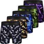 CSYER Men Boxer Briefs Mesh Knit Fast Dry Performance Sport Underwear No Ride-up Athletic Boxer Brief for Men, Polyester-3d810-5pack-fly, Medium