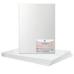 A4 Canvas Panel Stretched Blank Canvas Board Primed Artist Boards 100% Cotton for Oil Paint Acrylic Painting Mixed Media Acid Free White Canvases Art Painting Panel (A4 Size - 210 x 297mm - 5 Boards)