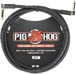 Pig Hog PH6RR High Performance 8mm Right-Angle 1/4" Guitar Instrument Cable, 6 Feet