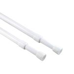 KXLife 2 Pack 5/8" Spring Tension Curtain Rod, Adjustable Tension Rods White 18 to 30 Inch, RV Tension Bars, Tension Rod for Closet