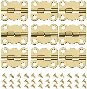 ECSiNG 50Pcs Vintage Butterfly Hinge Retro Box Hinges with 200Pcs Screws Replacement Furniture Cabinet Drawer Door Hinges for Wooden Box Jewelry Box 16x13mm Gold