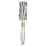 Round Hair Brush, 23.5 CM Detangling Pins Paddle Comb, Hair Dryer Brush, Styling Hair Brush, Boar Bristle Brush for Women Men Girls Boy (White)