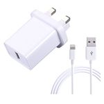 12W Charger Plug and Cable Compatible with iPad air 3/2/1, iPad mini 4/2/5/3,iPad Pro 9.7"/10.5", iPhone XR XS 8 11