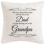 The T Bird Gifts Limited Personalised Fathers Day Cushion -can be customised - grandpa, granddad, pappy. The only thing better than having you as my dad