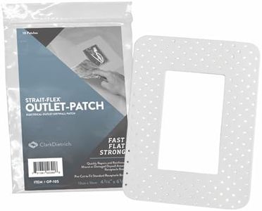 Strait-Flex Drywall Patch – Outlet-Patch for Electrical Box Repairs –Pre-Cut Drywall Repair Solution for Mis-Cuts and Damage Around Receptacles – Fast, Strong, Sandable – Fits Standard Boxes – 10 Pack