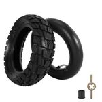 WATODAY 80/65-6 Tyre with Inner Tube, 10x3.0 Inflatable Off Road Tyre for Electric Scooter Pneumatic E-Bike 255x80 Tyres compatible with 36v 48v 400w 500w 800w Hub Motor Mijia M365