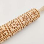 Qiwenr Wooden Rolling Pins for Baking, Wooden Rolling Pin, Wooden Rolling Pin for Clay, Rolling Pin, Wooden Rolling Pins, Pizza Pastry Baking Accessories (Wood Color)