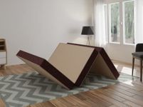 Comforto Folding 4-Inch Double Size Foam Mattress (72 x 48 x 4 Inches, Beige)