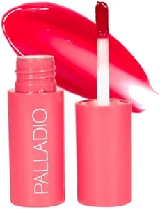 Palladio Jelly Tint, Liquid Stain for Cheeks & Lips, Vivid Color Lip Stain, Lightweight Non-Sticky and Transfer-proof, Natural Finish Makeup, Strawberry Sugar