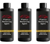 Plastic Restoring Agent Car Maintenance Specialist Nano Plastic Refresh Coating Restore Shine on Plastic & Leather Parts on Car & Bikes | Reduce Dust Accumulation| 100ml each,pack_3