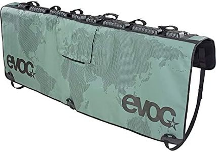 EVOC Tailgate PAD for Safe Bike Transport on Pick-up Trucks (Secure Fixation of up to 6 Bikes, Access to The Tailgate Lever, Protection for Pickup and Bike, Size: M/L), Olive