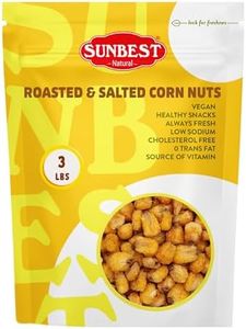 Sunbest Natural Roasted Corn – 3 lb Bulk Bag (48 oz) – Toasted, Salted & Crunchy – All-Natural, No Artificial Flavors – Perfect for Guilt-Free, On-the-Go Snacking