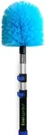 EVERSPROUT 1.5-to-3 Foot Cobweb Duster and Extension-Pole Combo (8-10 Ft Standing Reach, Soft Bristles) | Hand Packaged | Lightweight, 3-Stage Aluminum Pole | Indoor & Outdoor Use Brush Attachment