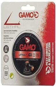 Gamo 632274054 Lethal (Up to 38% More Accuracy) .177 Cal. Qty 100 Blister Pk Black
