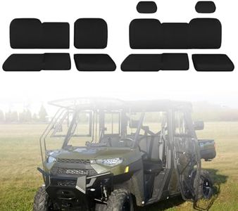 smotrcc Ranger 1000 Seat Covers with Headrest Covers - Waterproof PU Coatin Compatible with Polaris Ranger Crew XP 1000 2017-2021, Compatible with Ranger Crew 1000 Premium 2020-2023