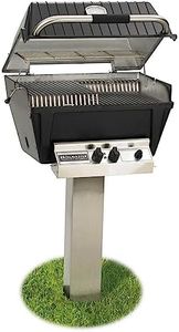 Broilmaster P4-XFN Premium Natural Gas Grill On Stainless Steel In-Ground Post