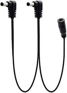 Cheerock Guitar Pedal Effect Power Cable, Guitar Pedal Board Daisy Chain Power Supply Cables, 1 to 2 Way Guitar Power Supply Cord, Power Cable Chain for DC 9V Guitar Pedal Power Supply Adapter Plug
