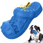 RUXAN Dog Chew Toys Indestructible - Squeaky Interactive Dog Toys for Teeth Cleaning, Rubber Dog Chew Toy with Beef Flavor for Small Medium Large Aggressive Chewers