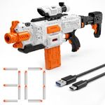 Innovitoy Alpha Striker Electric Motorized Toy Gun with Scope, 30 Soft Darts, USB Type-C Rechargeable,Long Range 60ft+, 1-Hour Playtime, for Kids & Adults (8+), Made in India